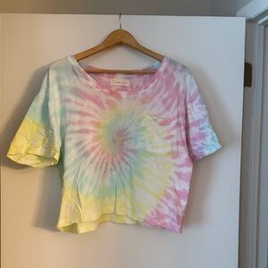 Ocean Drive Pastel Tie-Dye Crop Top